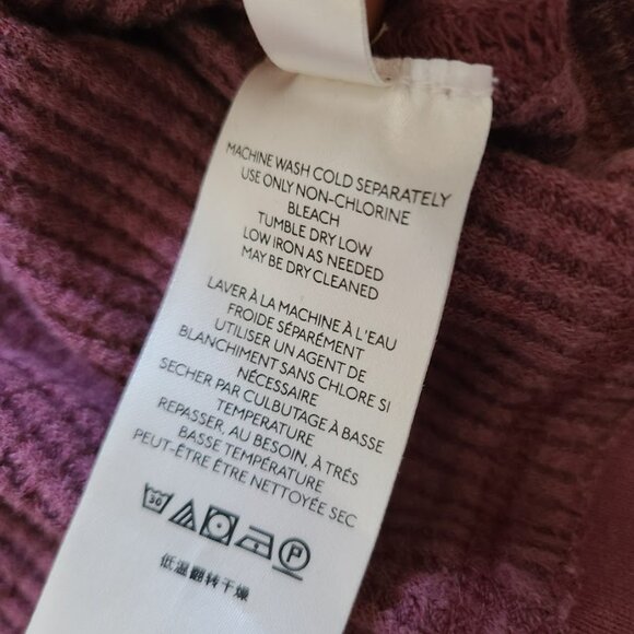 We The Free Buttercup Thermal XS Smokey Wings Mauve Oversized Slouchy Cozy - Picture 7 of 11